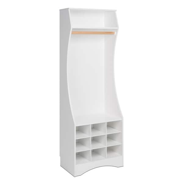 Shop Prepac White Compact Wardrobe With Shoe Storage 25 W X 72 H