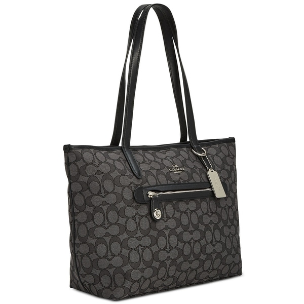 coach taylor tote in signature jacquard