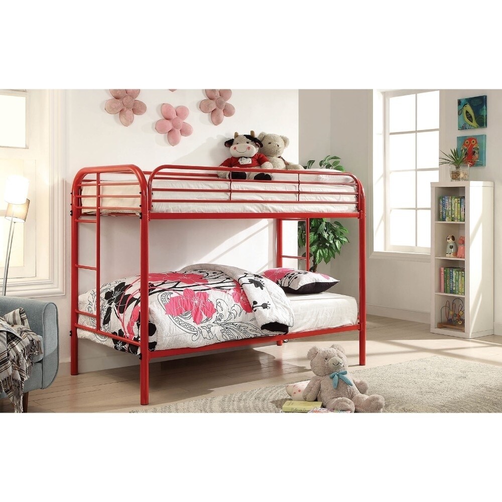 Benzara metal twin bunk bed discount