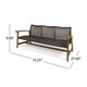 Hampton Outdoor Wood and Wicker Sofa by Christopher Knight Home - Thumbnail 2