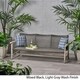 Hampton Outdoor Wood and Wicker Sofa by Christopher Knight Home - Thumbnail 6