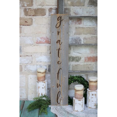 Farmhouse Vertical Engraved Wood Sign 5x30