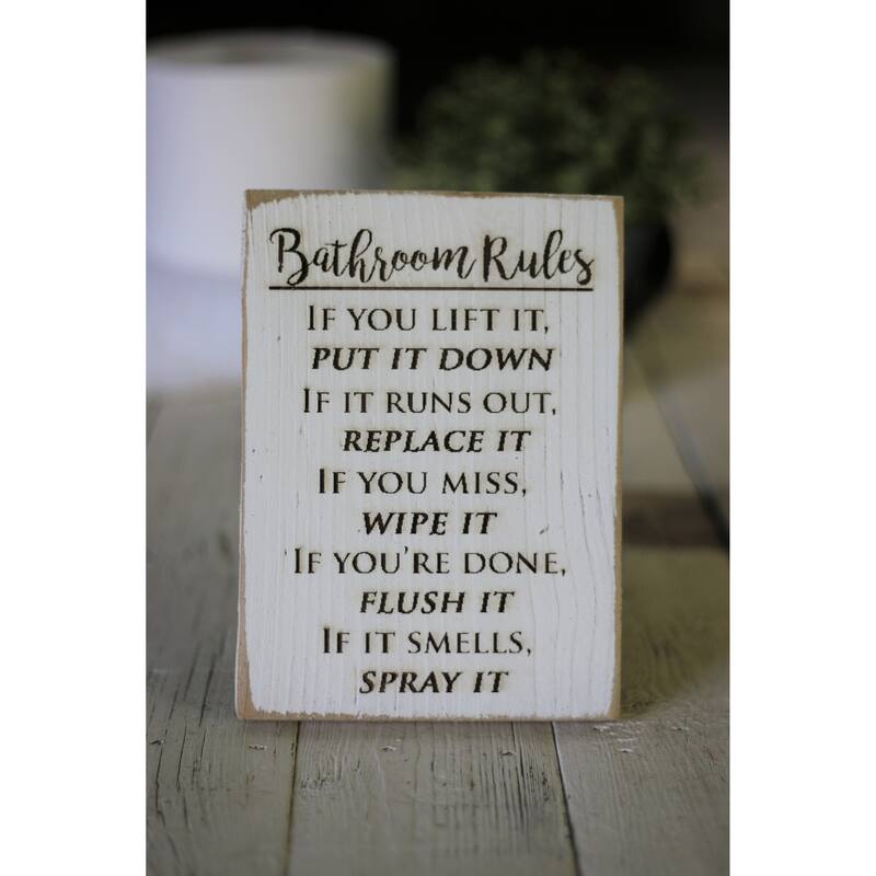 Farmhouse Bathroom Signs 5x7