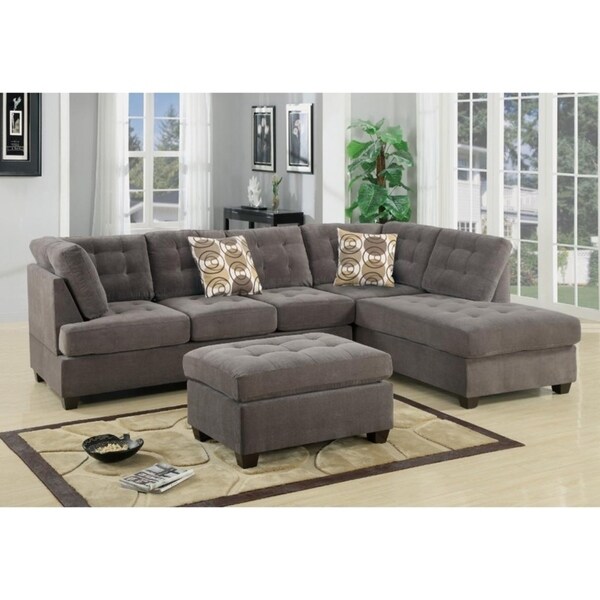Farr Waffle Suede Sectional Sofa Free Shipping Today