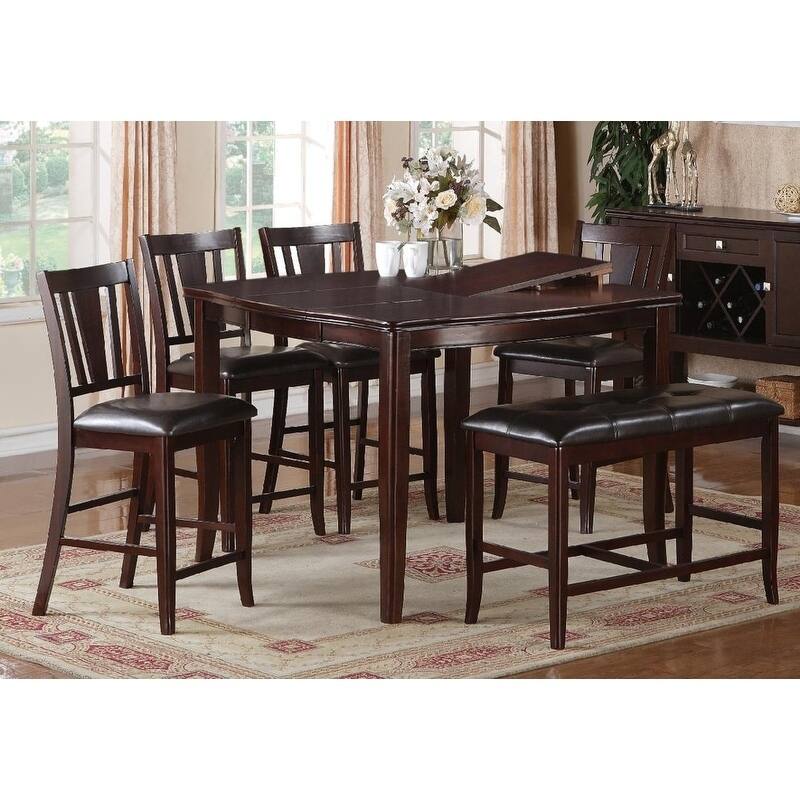 Van Counter Height Butterfly Leaf Dining Set