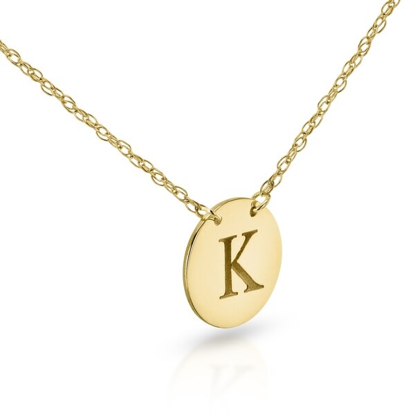 Small Block Initial J Pendant Amanda Collection 14k Yellow Gold
