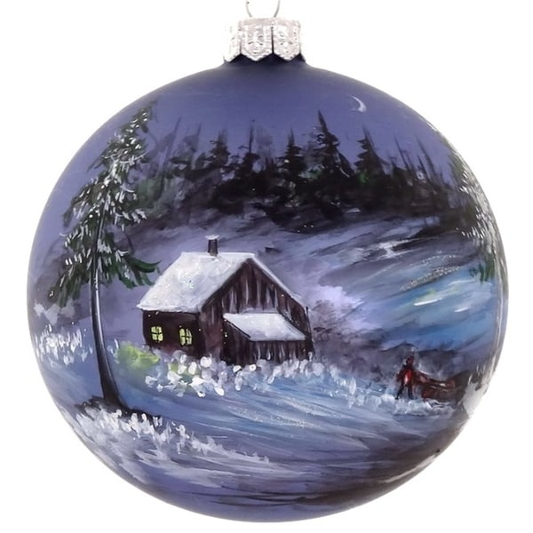 Handpainted Scene 4" ornament