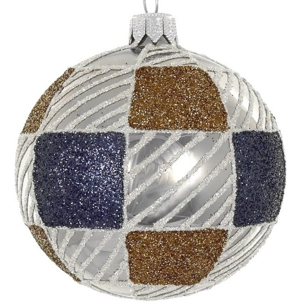 4 Pc Set Brown/Blue 4" ornament
