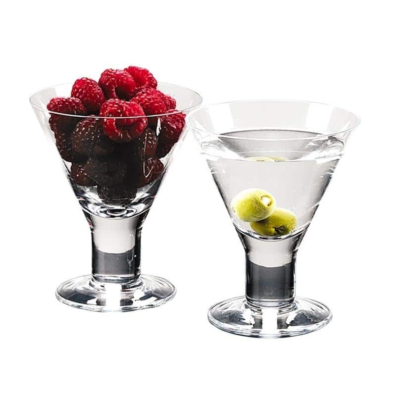 Caprice Mouth Blown Set of 4 Martini or Dessert Servers - 6 Oz H4.5" - clear