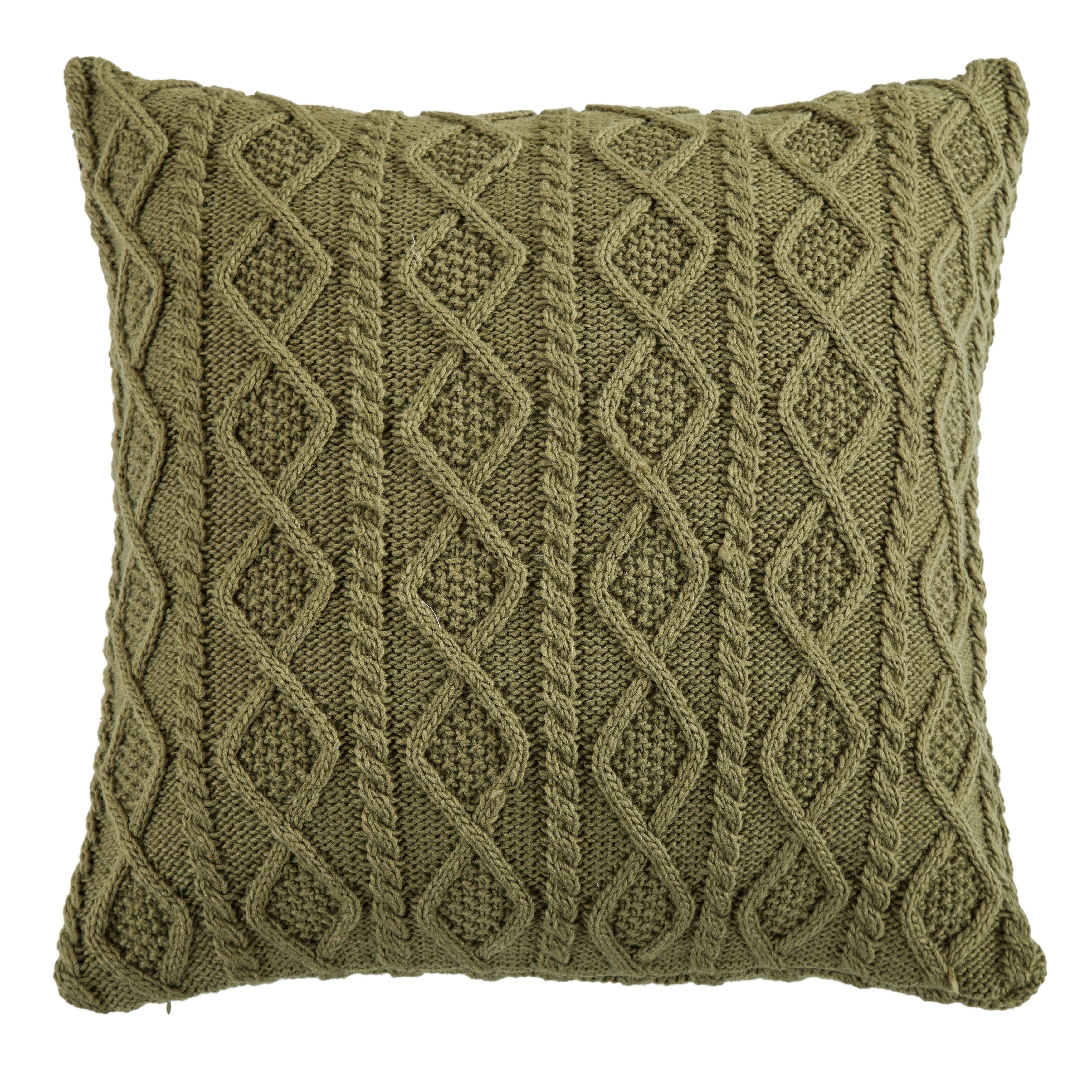 Shop Hiend Accents Cable Knit Euro Sham 26x26 Green Free