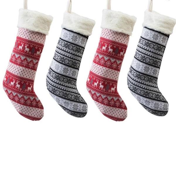 Shop Farmhouse Knitted Christmas Stockings Set Of 4 21 7