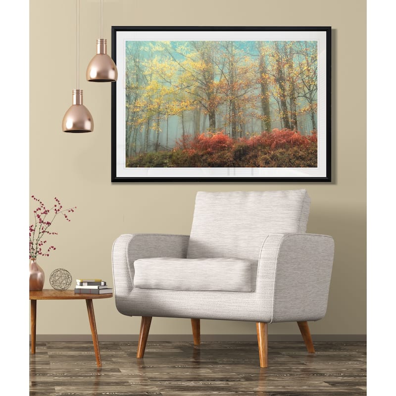 Beeches In The Mist-Framed Giclee Print