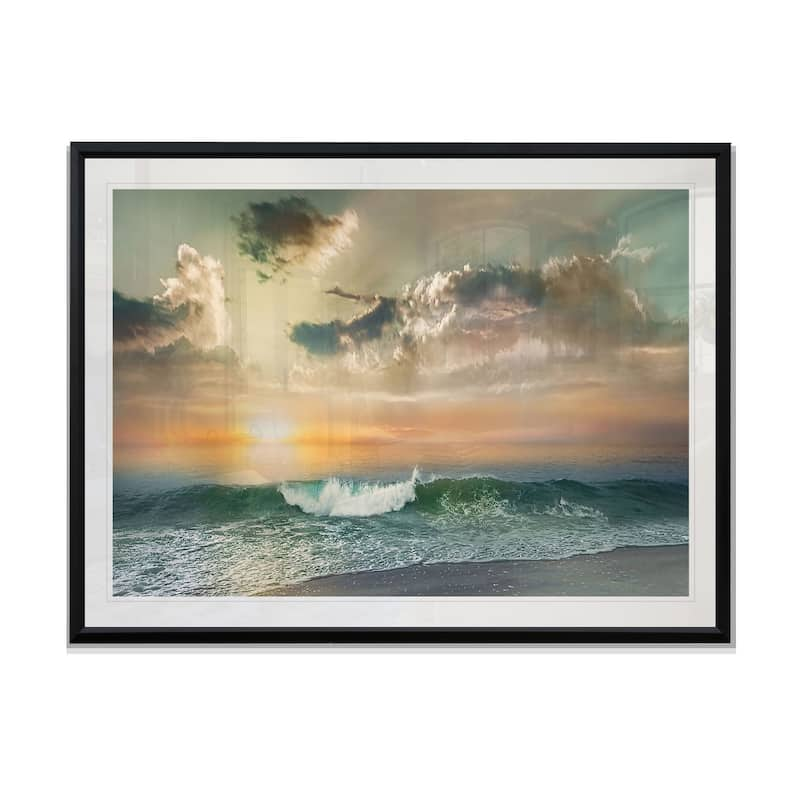 Sundown Malibu-Framed Giclee Print - On Sale - Bed Bath & Beyond - 25636772