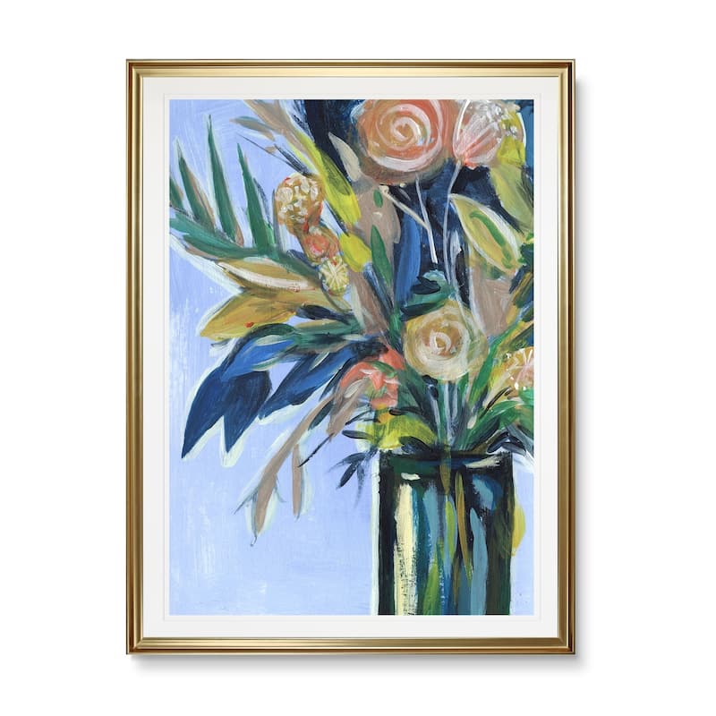 Flowers in a Vase II-Framed Giclee Print