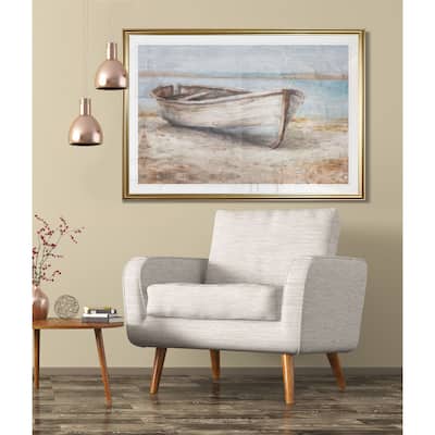 Embellished Whitewashed Boat-Framed Giclee Print