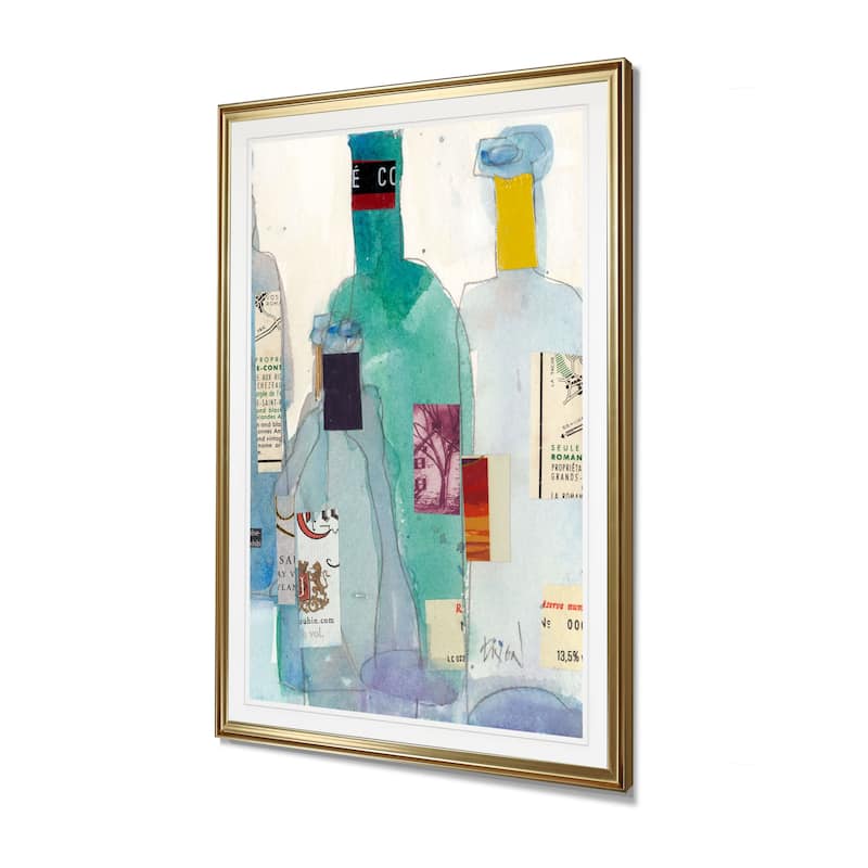 The Wine Bottles II-Framed Giclee Print