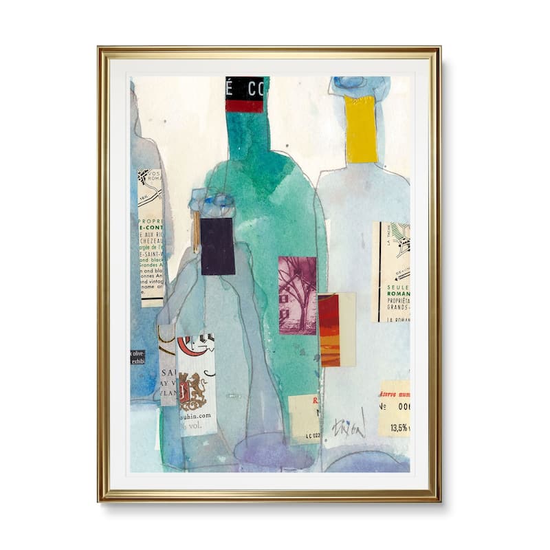 The Wine Bottles II-Framed Giclee Print