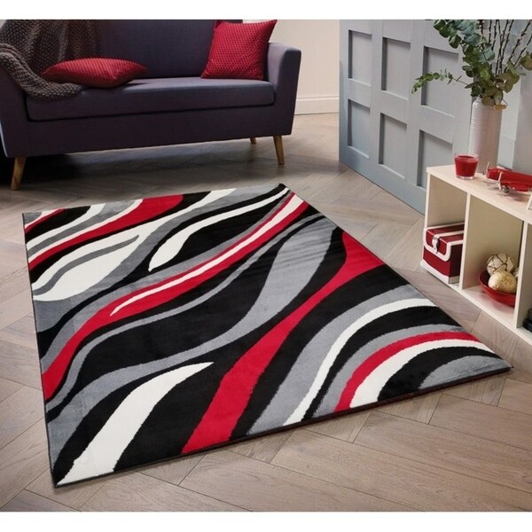 Shop Abstract Waves Area Rug - On Sale - Free Shipping Today ...