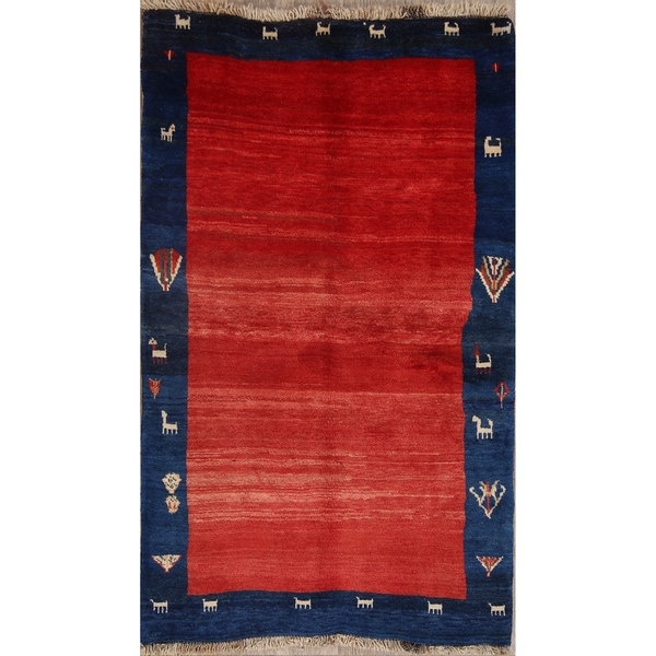 Classical Shiraz Hand Knotted Gabbeh Persian Traditional Area Rug Wool - 5'9" x 3'6"