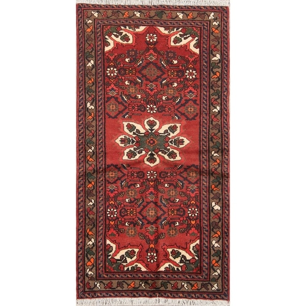 Hand Made Woolen Hamedan Persian Tribal Rug - 6'1" x 3'2" runner