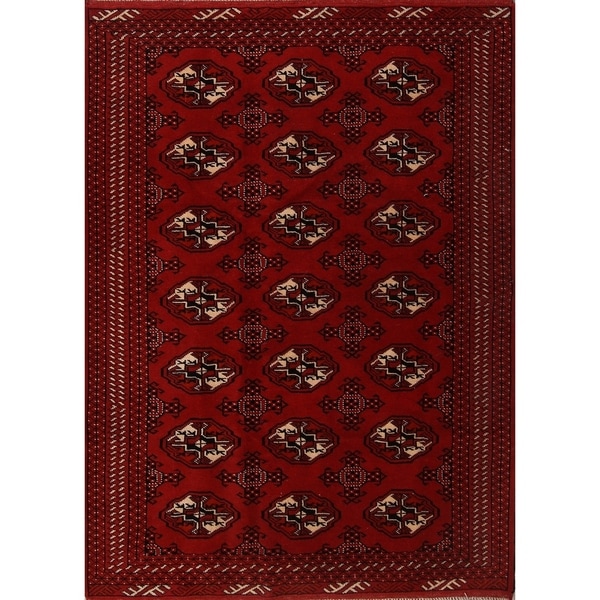 Traditional Hand Knotted Oriental Bokara Turkoman Persian Area Rug - 6'3" x 4'5"