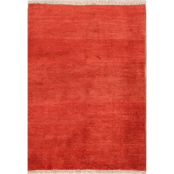 Contemporary Gabbeh Shiraz Handmade Wool Persian Area Rug - 4'8" x 3'4"