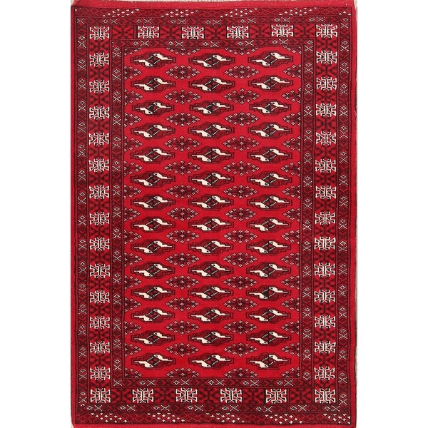 Traditional Hand Made Tribal Bokhara Turkoman Balouch Persian Area Rug - 4'11" x 3'3"