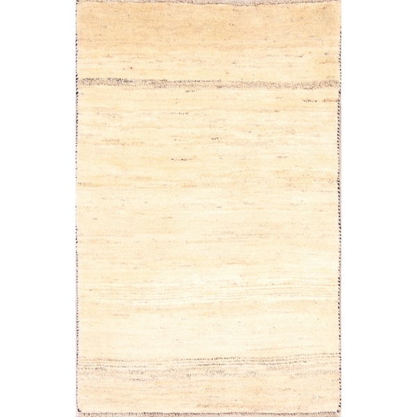 Contemporary Solid Gabbeh Shiraz Hand Knotted Persian Area Rug Wool - 4'9" x 3'2"