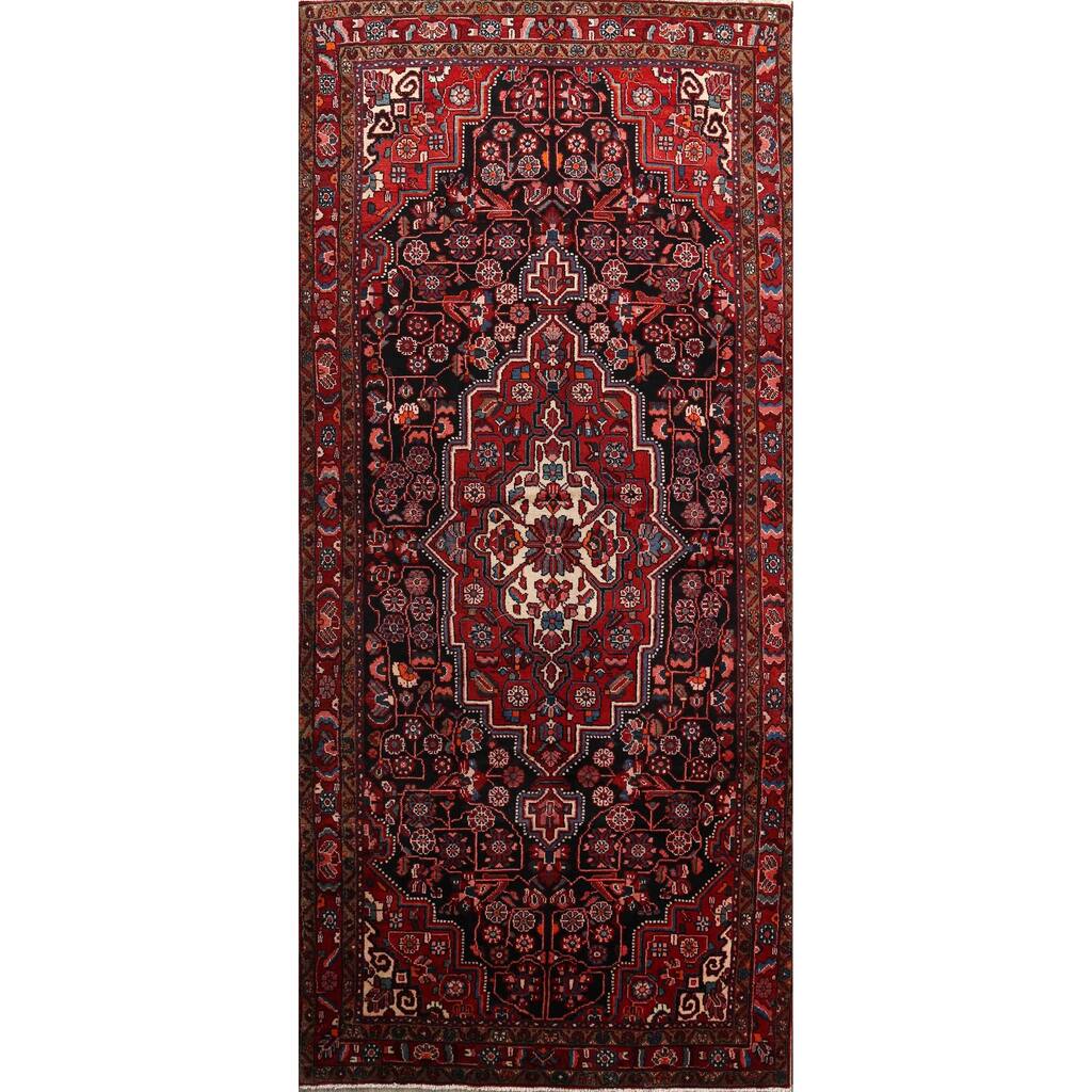 Oriental Black Nahavand Hamedan Handmade Vintage Persian Rugs - 11'9" x 5'3" runner