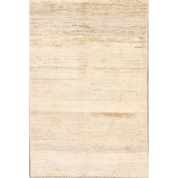 Traditional Handmade Contemporary Solid Gabbeh Shiraz Persian Area Rug - 4'10" x 3'3"