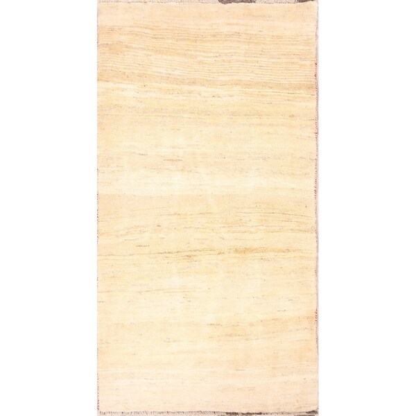 Contemporary Solid Gabbe Shiraz Handmade Wool Persian Rug - 6'1" x 3'3" runner