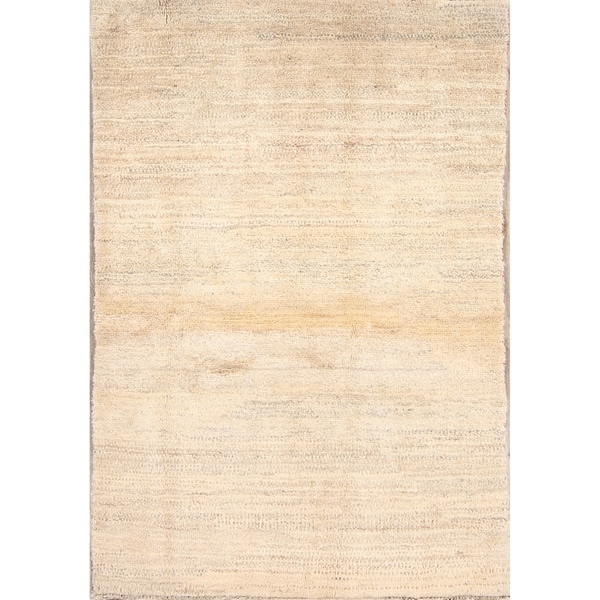 Solid Contemporary Gabbeh Shiraz Hand Knotted Persian Area Rug Wool - 5'9" x 3'9"