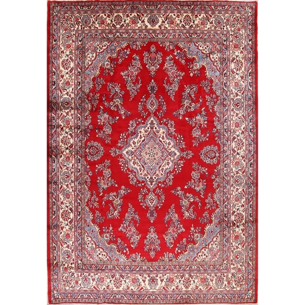 Floral Shahrbaft Hamedan Hand Knotted Vintage Persian Area Rug - 12'9" x 8'11"