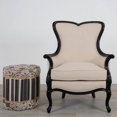 Edith Occasional Wingback Chair with Ottoman by HULALA HOME - 32*33*41