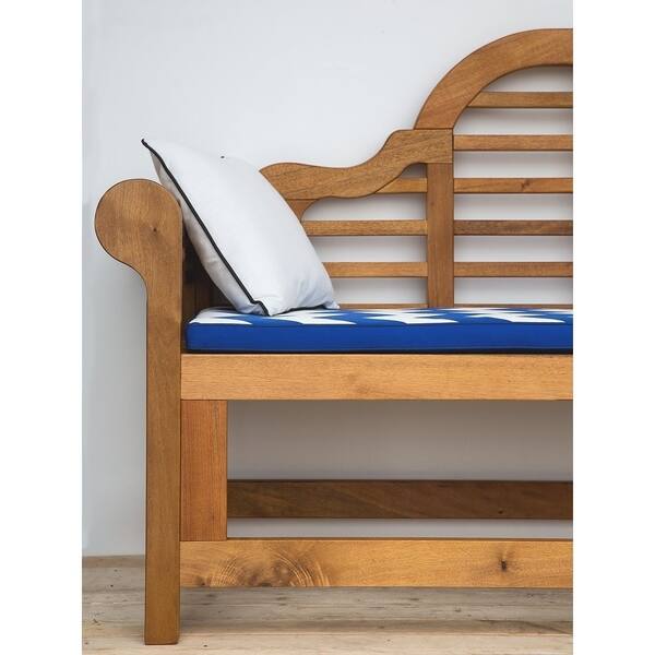 Shop Garden Bench Seat Cushion Chevron Blue Marlboro Free