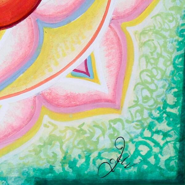Shop Handmade Kameshi Yantra Painting India Pink Multi Color