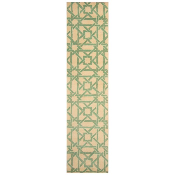 Handmade Tibetan Wool Rug (India) - 2'7 x 11'
