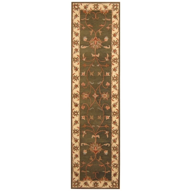 Handmade Wool Runner (India) - 2'7 x 10'
