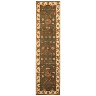 Handmade Wool Runner (India) - 2'7 x 10'