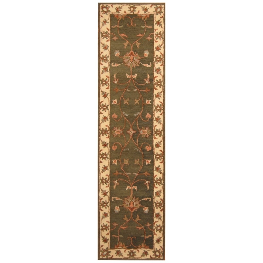 Handmade Wool Runner (India) - 2'7 x 10'