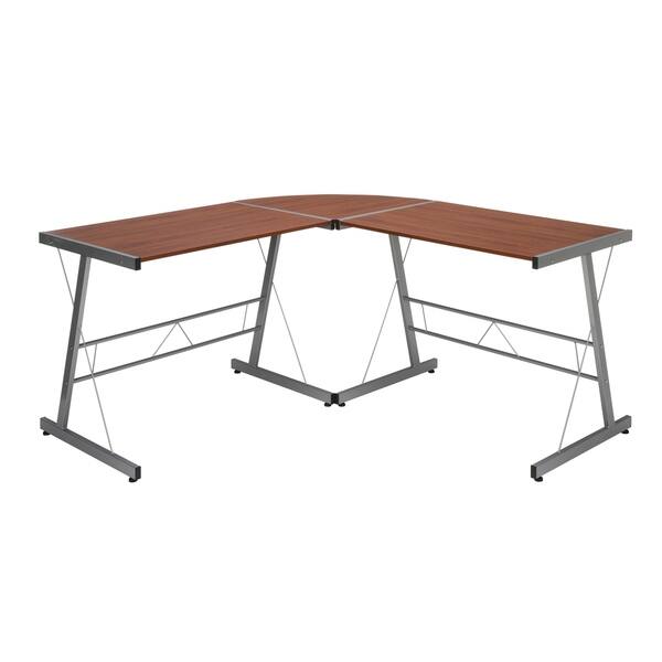Ofm Essentials Collection 60 Metal Frame L Shaped Desk Corner Computer Desk Ess 1021 Overstock 25640017