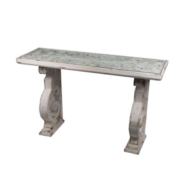 Classic Vintage Antique White Console Table