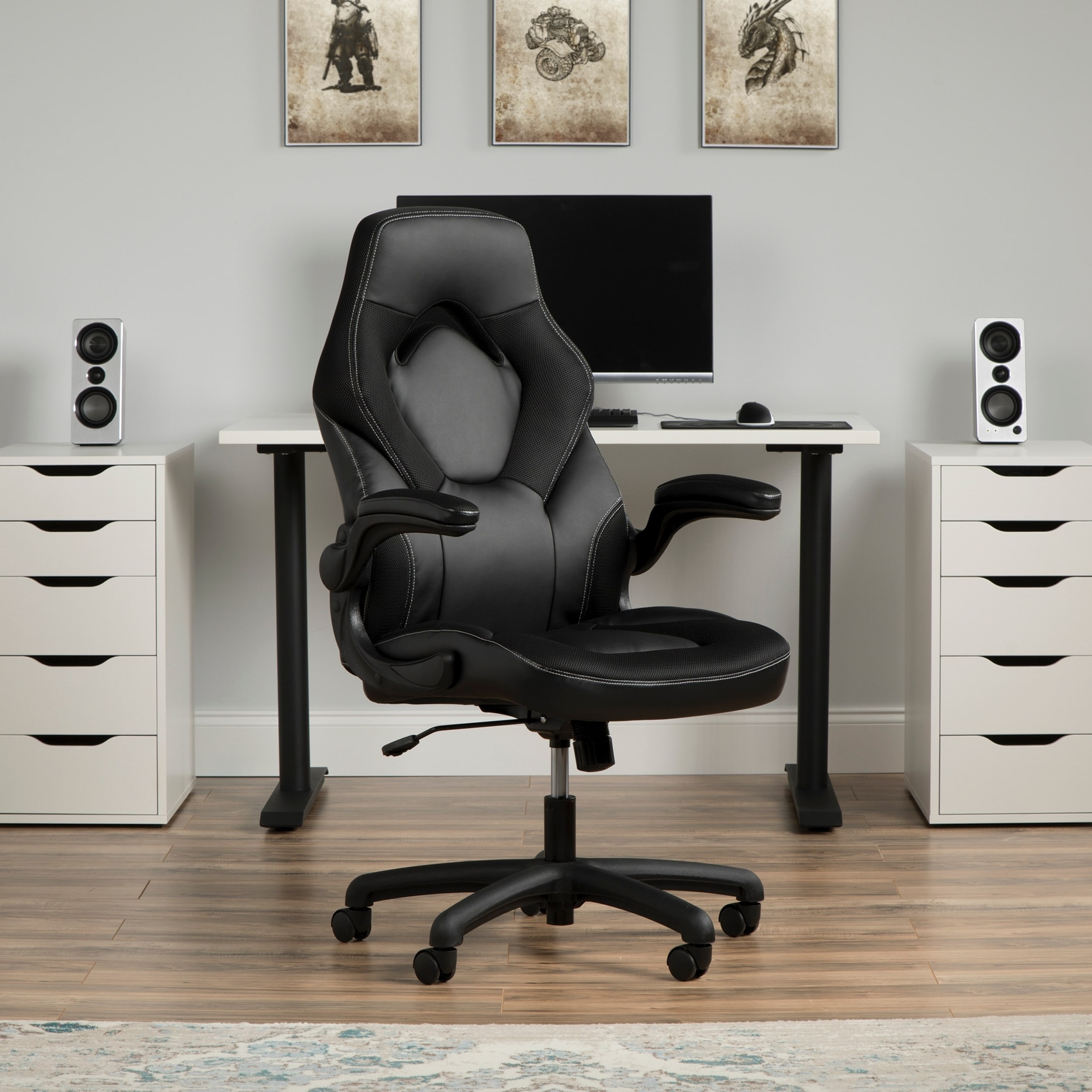 Ofm Essentials Collection Racing Style Bonded Leather Gaming Chair Ess 3085 On Sale Overstock 25640082