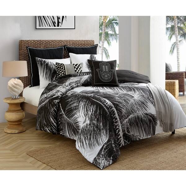 Shop Caribbean Joe Natural Palm 4pc Reversible Comforter Set On