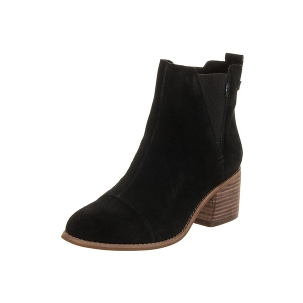 toms black leather women's esme boots