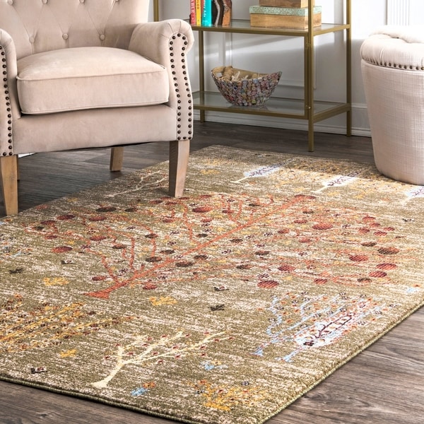 The Curated Nomad Bluxome Olive Tree Of Life Paysage Faded Area Rug