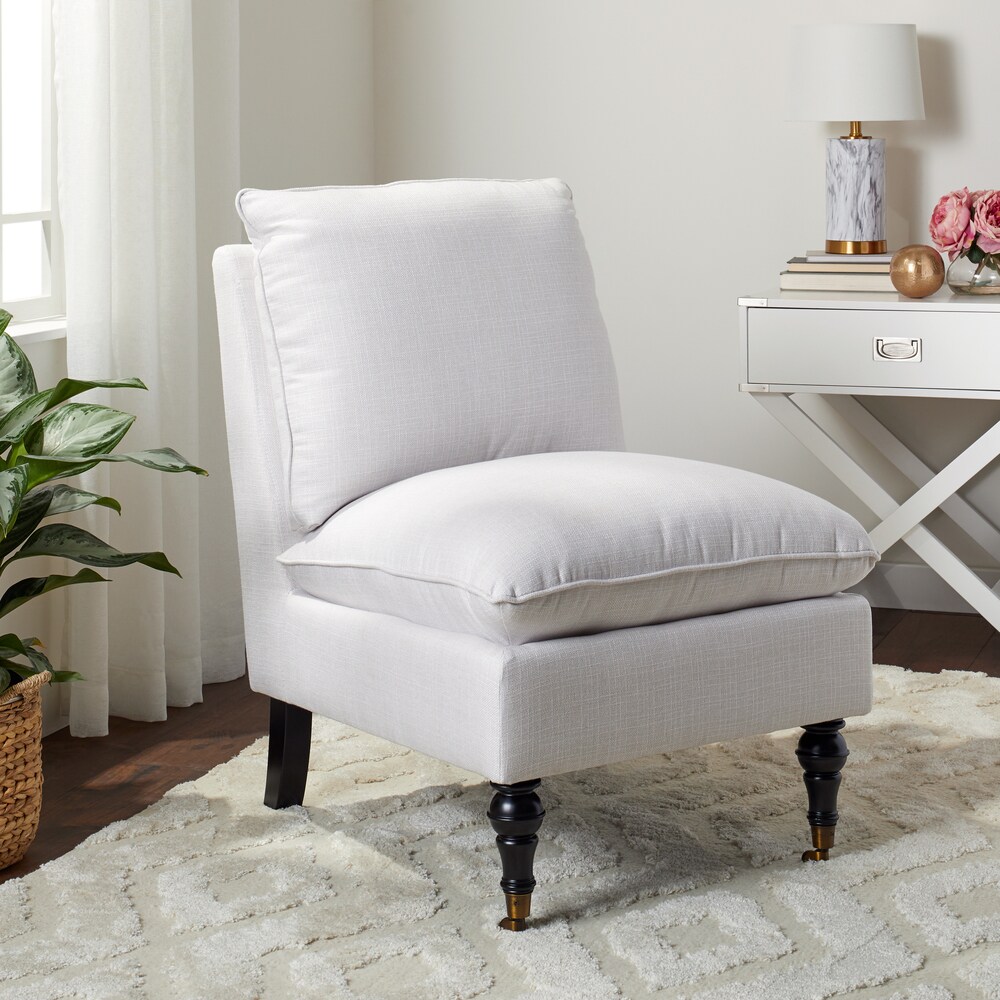 Abbyson  Bari Ivory Fabric Pillow Top Accent Chair