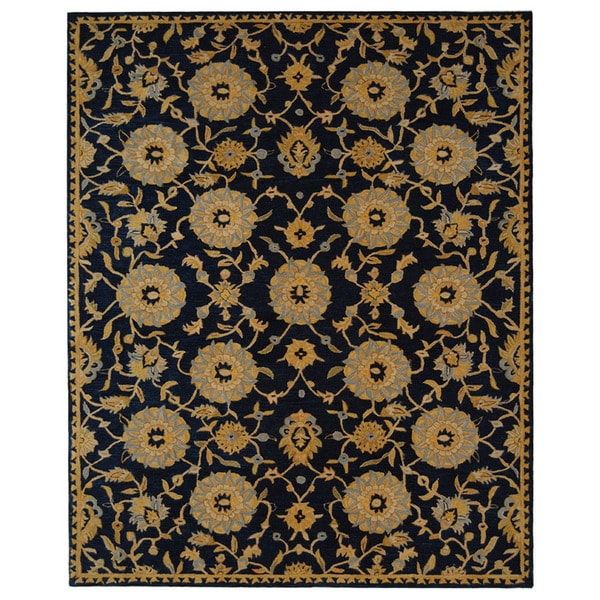 Safavieh Handmade Anatolia Oriental Medallions Navy Handspun Wool Rug 8' x 10' Free