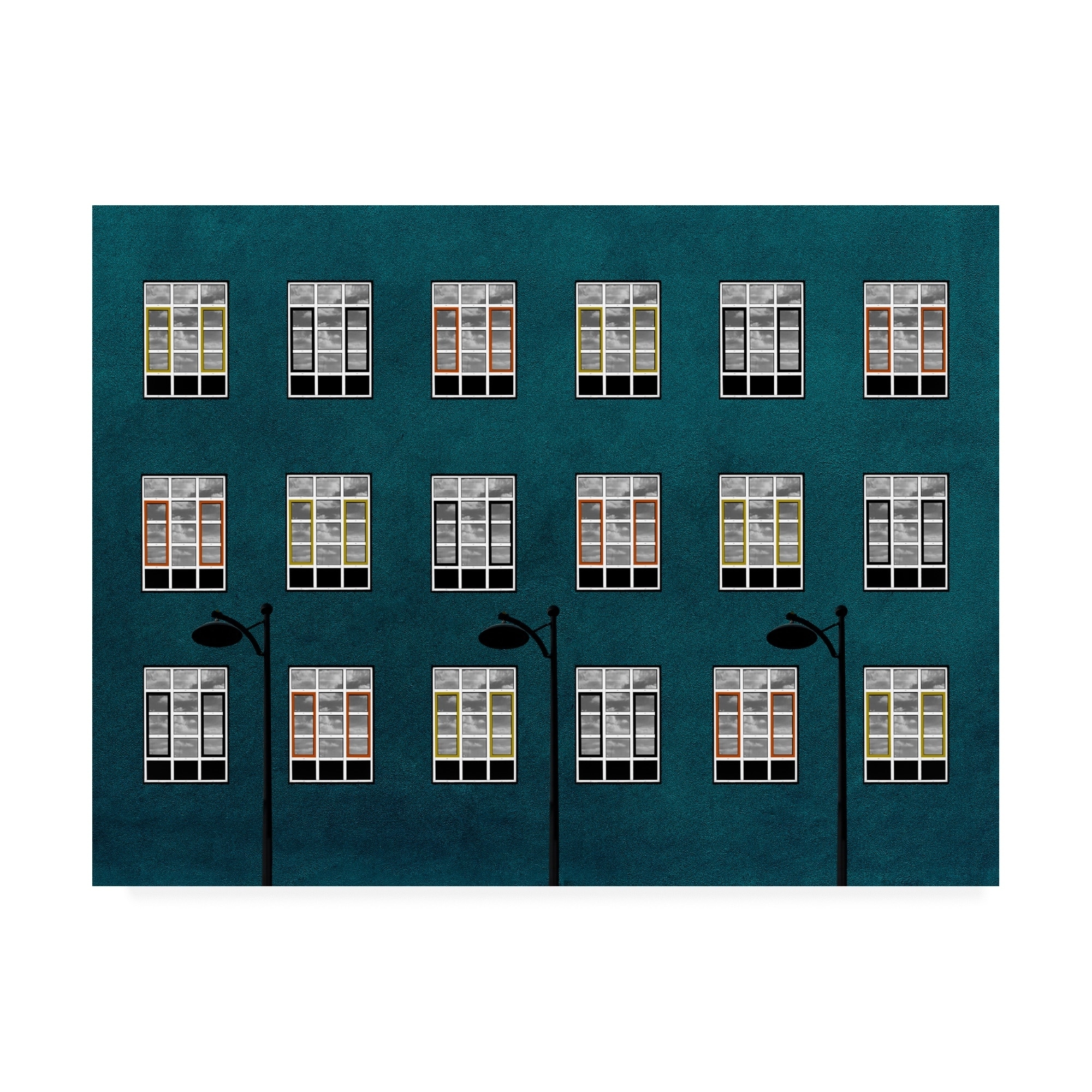 Inge Schuster 'Composition with Windows' Canvas Art