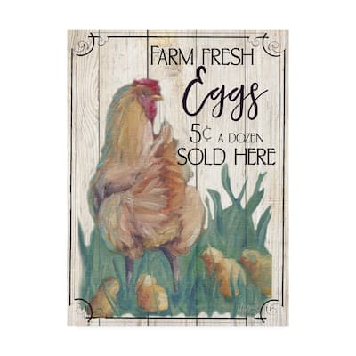 Marnie Bourque 'Eggs and Chicken' Canvas Art